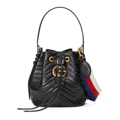 gucci gg marmont quilted leather bucket bag|gucci marmont matelassé shoulder bag.